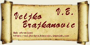 Veljko Brajkanović vizit kartica